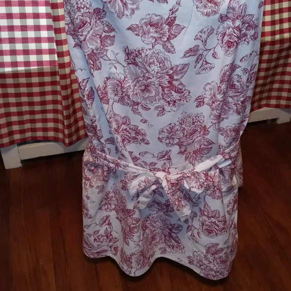 4 Wonderful French Country Farm Tile Cotton Tie back Dining Chair Slip Covers! - Picture 3 of 5